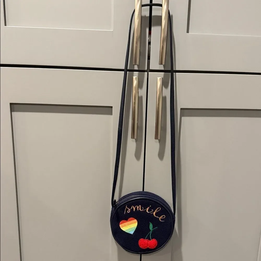 Gymboree Navy Blue Kids Bag with Rainbow and Cherry Design